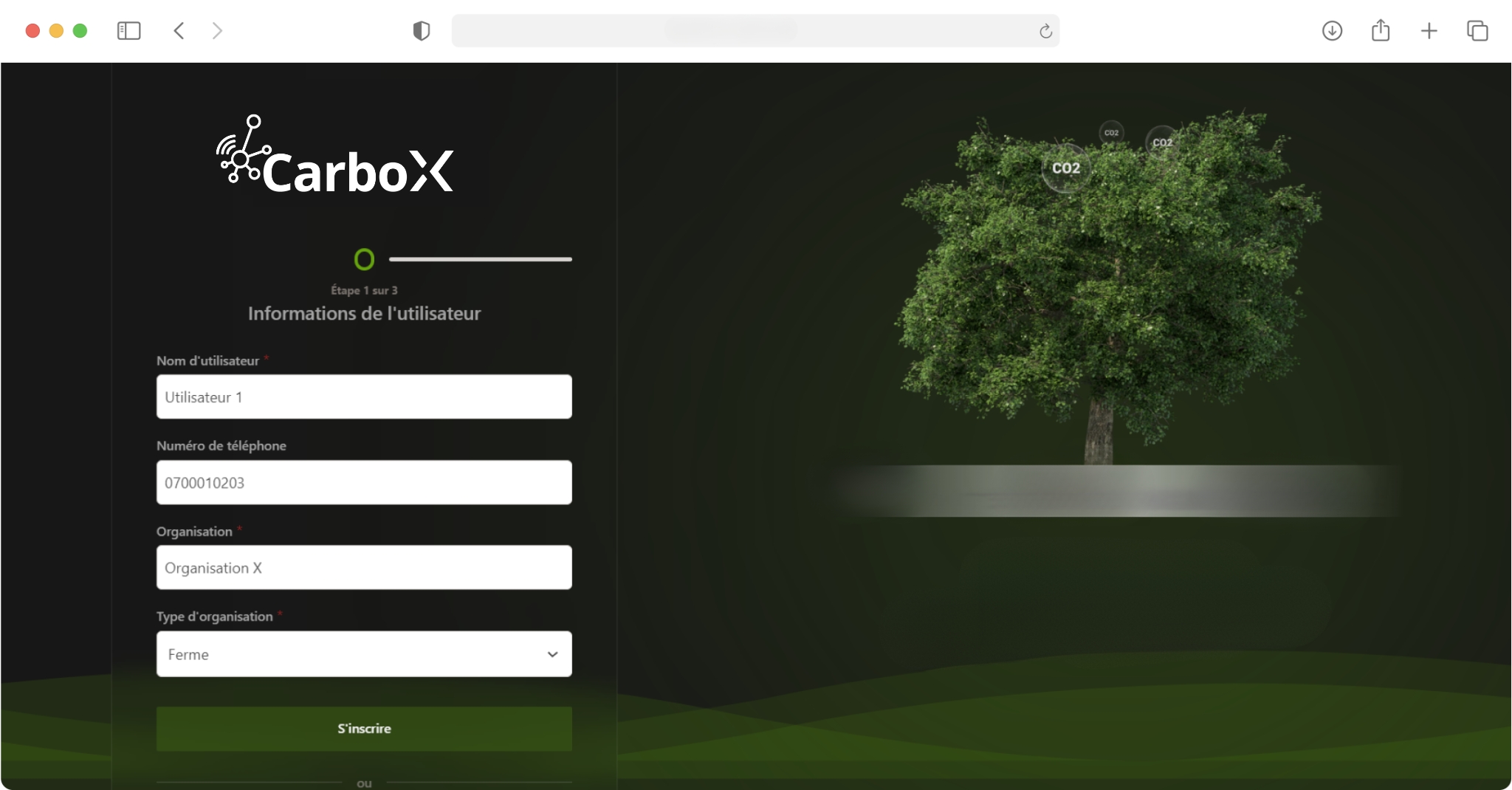 La configuration du compte